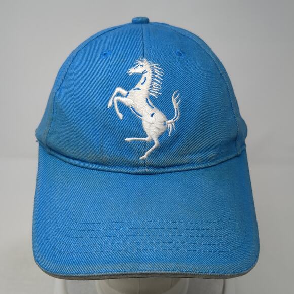 Ferrari Slideback Hat Embroidered Big Horse Logo Blue Adjustable OSFA - Picture 2 of 10